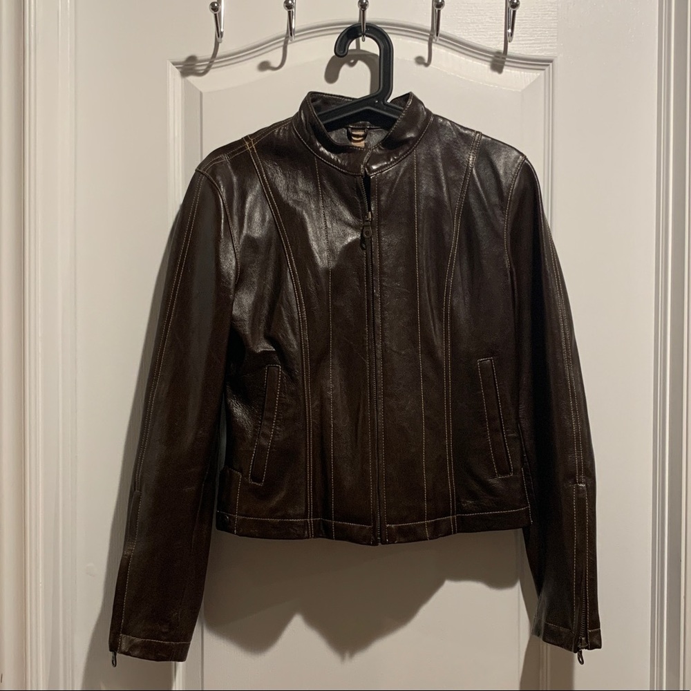 Vintage Leather Jacket Brown - perfect condition - Picture 2 of 4